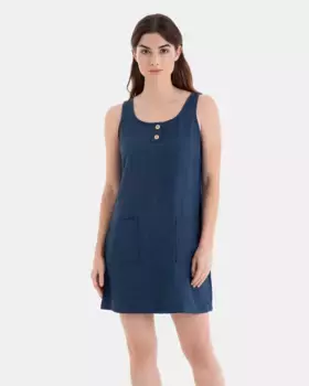 Короткое пляжное платье с карманами Massana, тёмно-синий