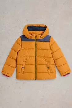 Короткое пуховое пальто White Stuff, желтый