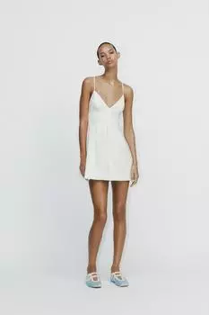 Короткое пышное платье ZARA, белый