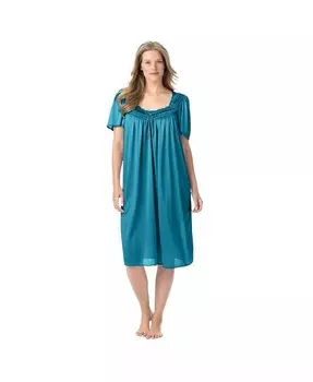 Короткое шелковистое платье с кружевной отделкой только для больших размеров Only Neccessities, зеленый