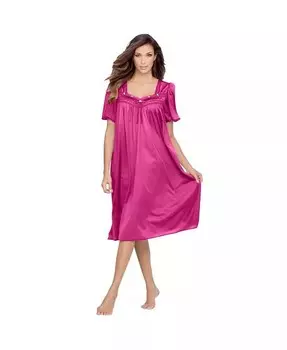 Короткое шелковистое платье с кружевной отделкой только для больших размеров Only Neccessities, розовый