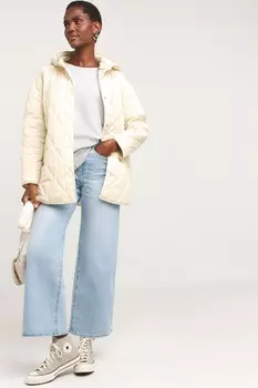 Короткое стеганое пальто Jd Williams, бежевый