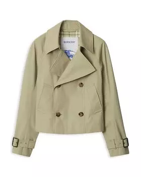 Короткое тренчкот Burberry, коричневый/бежевый