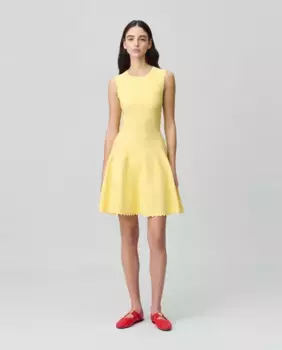 Короткое трикотажное платье-фигурка Claudie Pierlot, жёлтый