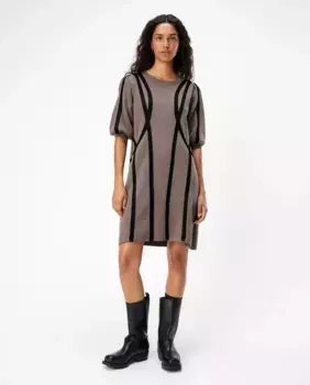 Короткое трикотажное платье Object, цвет Topo