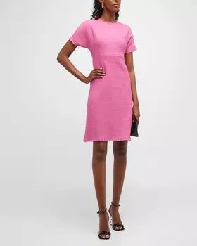 Короткое твидовое платье с эмблемой-логотипом Dolce&Gabbana