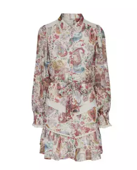 Короткое вышитое платье Yas, цвет Melocotn