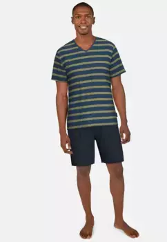 Коротышки TOM TAILOR (2 шт.), в полоску повседневного дизайна, зеленый