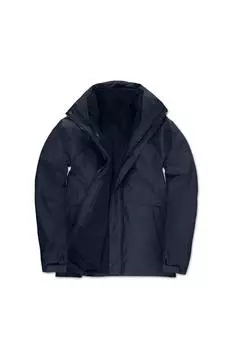 Корпоративная парка с капюшоном 3-в-1 B&C, темно-синий