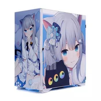 Корпус Aigo YOGO K1 Custom Nachoneko, Mid Tower, белый/рисунок