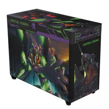 Корпус ASUS Custom AP201 Ice Cube-Evangelion-01, Mini Tower, черный/рисунок