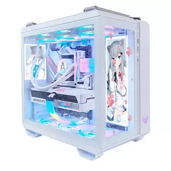Корпус ASUS TUF GT502 Custom Nachoneko, Mid Tower, белый