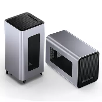 Корпус JONSBO V11 4.0, Mini Tower, серебристый