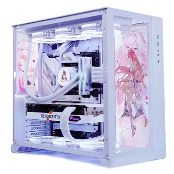 Корпус Lian Li Bauhaus O11D Custom Elysia, Full Tower, белый/рисунок