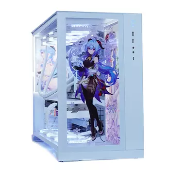 Корпус Lian Li Bauhaus O11D Custom Ganyu, Full Tower, белый/рисунок