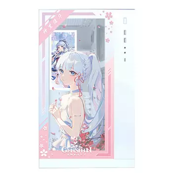 Корпус Lian Li Bauhaus O11D Custom Kamisato Ayaka, Full Tower, белый/рисунок