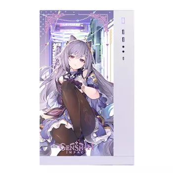 Корпус Lian Li Bauhaus O11D Custom Keqing, Full Tower, белый/рисунок