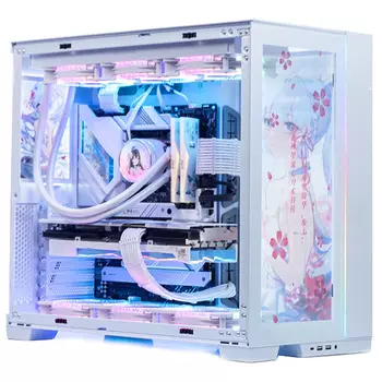 Корпус Lian Li Bauhaus O11D Evo Custom Kamisato Ayaka, Full Tower, белый/рисунок