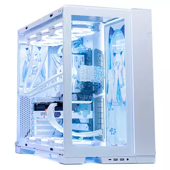 Корпус Lian Li Bauhaus O11D Evo Custom Nachoneko, Full Tower, белый/рисунок