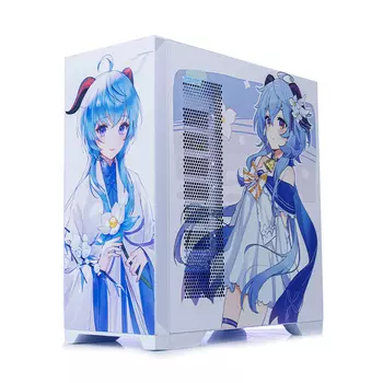 Корпус SAMA Custom Xianma Yanzhishen Ganyu, Mid Tower, белый/рисунок