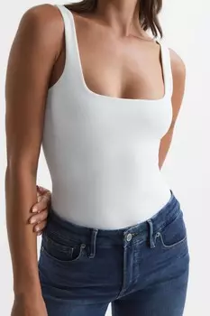 Корпуса с квадратным вырезом Good American, белый