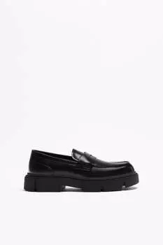 Корпусные лоферы ZARA, черный