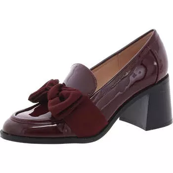 Korrar 3 женские лакированные туфли-лоферы на блочном каблуке Bandolino, темно-красный