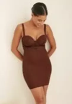 Корректирующее белье FIRM TUMMY CONTROL CUPPED LACE SLIP Next, коричневый