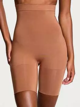 Корректирующее белье от Victoria Seamless Shaping шорты до середины бедра Victoria'S Secret, коричневый