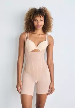 Корректирующее белье SUPER SCULPT OPEN BUST MID THIGH Spanx, бежевый