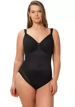 Корректирующее боди Triumph "True Shape Sensation BSW", чашка B-E на косточках, корректирующее белье, детали из нежного тюлевого кружева, черный