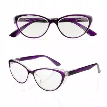 Корректирующие очки «кошачий глаз» фиолетовые +1, OK-CAT-FIOL +1 CATS, Aleszale