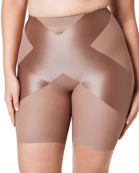 Корректирующие шорты средней посадки SPANX, коричневый