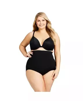 Корректирующие трусы больших размеров с высокой талией AVENUE, черный