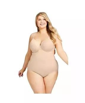Корректирующие трусы больших размеров с высокой талией AVENUE, бежевый
