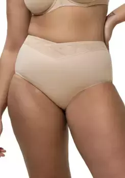 Корректирующие трусы Triumph "True Shape Sensation Maxi", с модным эластичным тюлем, моделирующий эффект, цвет Toffee