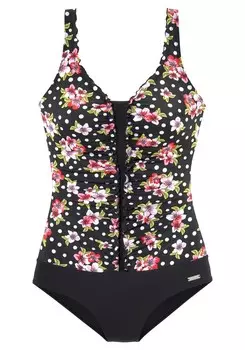 Корректирующий купальник без косточек Lascana, черный