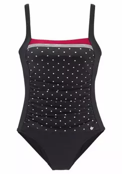 Корректирующий купальник без косточек Lascana, черный