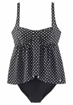 Корректирующий купальник без косточек Lascana, черный