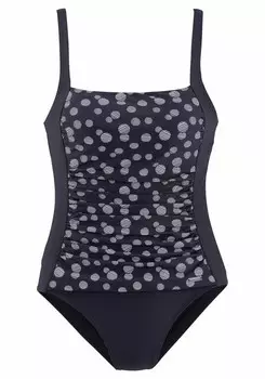 Корректирующий купальник без косточек Lascana, морской синий