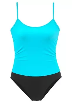 Корректирующий купальник без косточек Lascana, светло-синий