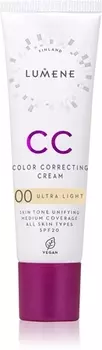 Корректирующий праймер Lumene CC Color Correcting Cream, 00 Ultra Light 30 ml