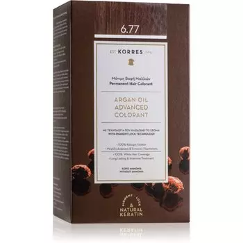 Korres Argan Oil перманентная краска для волос с аргановым маслом оттенок 6.77 Джандуйя 50 мл Inna marka