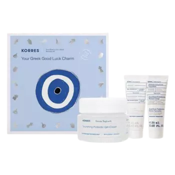 Korres Greek Yoghurt набор: гель для умывания, 20 мл + крем для лица, 40 мл + маска для лица, 20 мл + браслет, 1 шт.