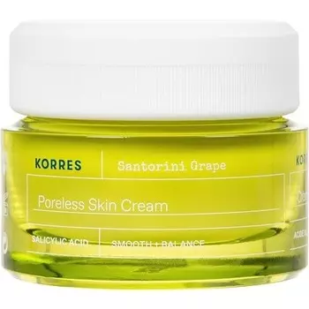 Korres Маска для очищения кожи с виноградом Санторини, вулканическим песком, очищением пор, активированным углем в капсулах и салициловой кислотой BHA, веганская, 70 мл