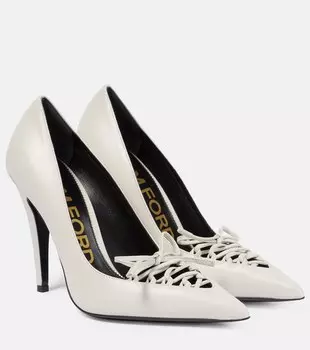 Корсет 105 кожаные туфли-лодочки Tom Ford, белый