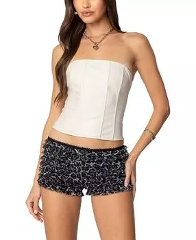 Корсет Betty Lace Up Edikted, слоновая кость/кремовый