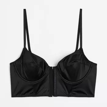 Корсет H&M Non-padded Satin, черный