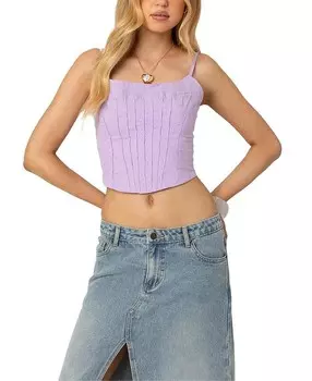 Корсет с люверсами Edikted Elowen, фиолетовый