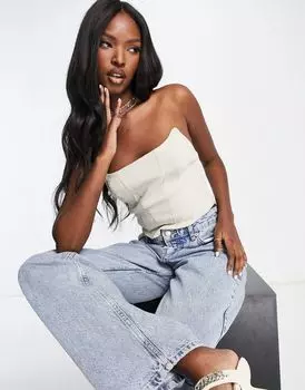Корсет с натуральным эффектом и каменной строчкой ASOS DESIGN